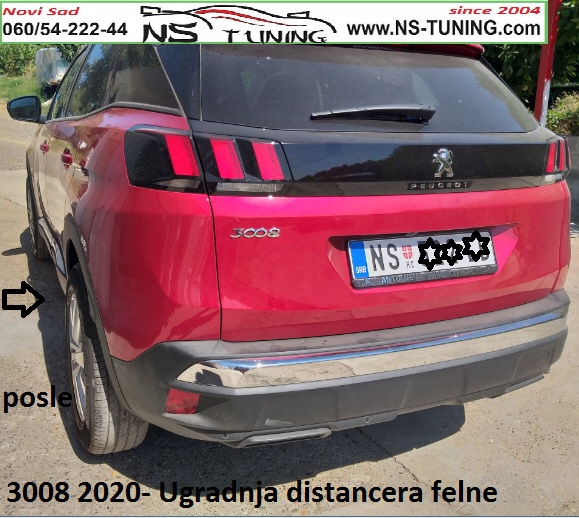 peugeot 3008 2017 2016 2015 godiste distanceri felne 5x108 20mm ugradnja novi sad tuning beograd